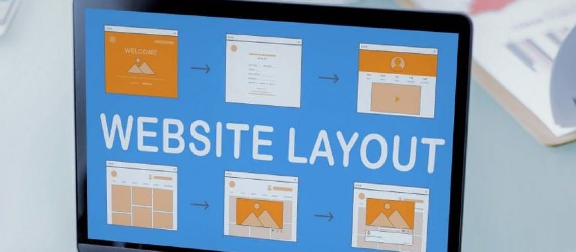 Web Template Website Design on computer screen